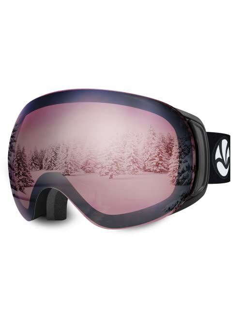 VANRORA Ski Goggles, Snowboard Goggles, Magnetic & Clip Locking System, Interchangeable Lens