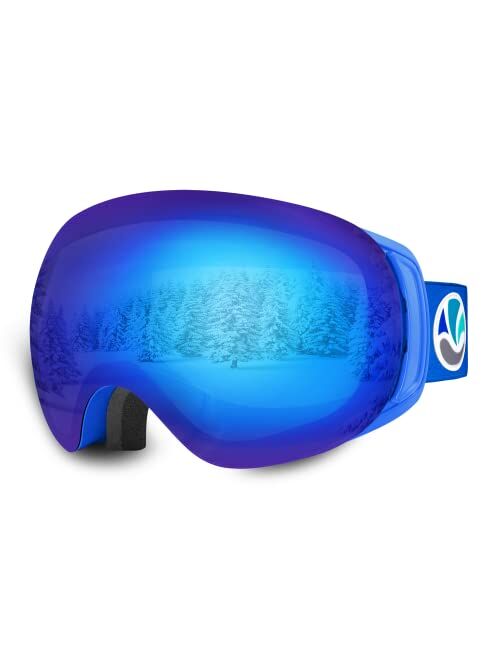 VANRORA Ski Goggles, Snowboard Goggles, Magnetic & Clip Locking System, Interchangeable Lens