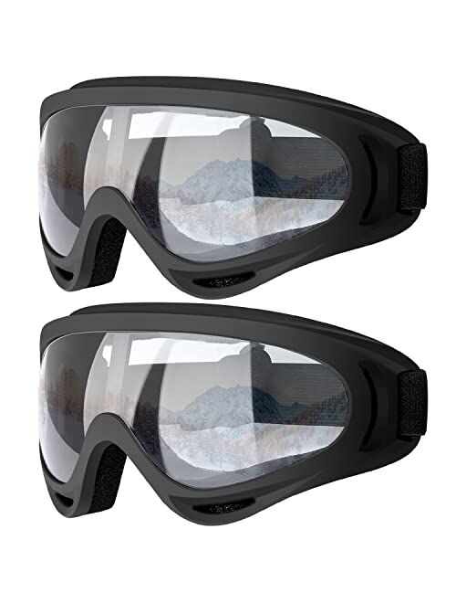 COOLOO Ski Goggles, Snow Snowboard Goggles for Men Women Kids - UV Protection Foam Anti-Scratch Dustproof