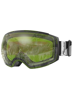 OutdoorMaster Ski Goggles PRO - Frameless, Interchangeable Lens 100% UV400 Protection Snow Goggles for Men & Women