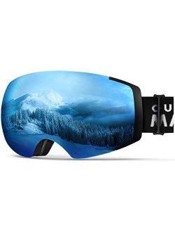 OutdoorMaster Ski Goggles PRO - Frameless, Interchangeable Lens 100% UV400 Protection Snow Goggles for Men & Women