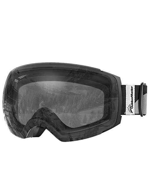 OutdoorMaster Ski Goggles PRO - Frameless, Interchangeable Lens 100% UV400 Protection Snow Goggles for Men & Women