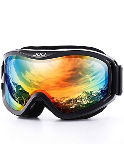JULI Eyewear Juli Ski Goggles,Snow Snowboard Goggles for Men Women Snowmobile Skiing Skating