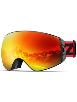 X7 Ski Snowboard Snow Goggles for Men Women Anti-fog UV Protection Spherical Dual Lens Design