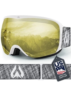 WildHorn Outfitters Wildhorn Cristo Ski Goggles OTG-100% UV Anti-Fog, Anti-Scratch-US Ski Team Official Supplier- Snow Goggles Men, Women & Youth