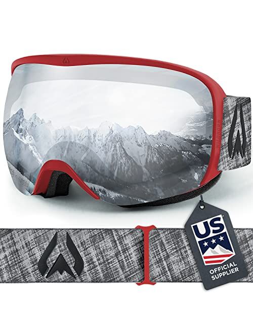 WildHorn Outfitters Wildhorn Cristo Ski Goggles OTG-100% UV Anti-Fog, Anti-Scratch-US Ski Team Official Supplier- Snow Goggles Men, Women & Youth