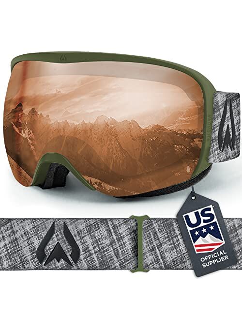 WildHorn Outfitters Wildhorn Cristo Ski Goggles OTG-100% UV Anti-Fog, Anti-Scratch-US Ski Team Official Supplier- Snow Goggles Men, Women & Youth