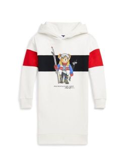 Big Girls Polo Bear Fleece Hoodie Dress