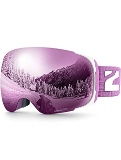 Ski Goggles, Z1 Zipon HD Lens Snow Snowboard Goggles for Men Women Adult