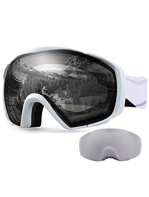 OutdoorMaster Ski Goggles with Cover Snowboard Snow Goggles OTG Anti-Fog for Men Women