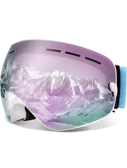 JULI Eyewear Juli Ski Goggles,Winter Snow Sports Snowboard Goggles with Anti-Fog Lens BNC