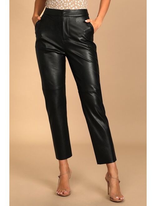 Lulus Open Minded Black Vegan Leather Pants