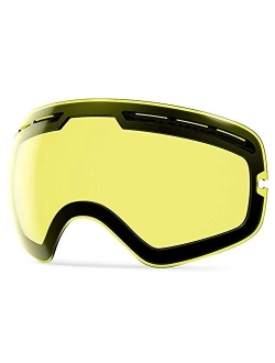 EXP VISION Snowboard Ski Goggles Men Women Youth, Anti Fog OTG Winter Snow Goggles Spherical Detachable Lens