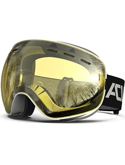 ACURE Ski Goggles, Snow Snowboard Goggles Anti Fog UV400 Protection for Men Women Kids