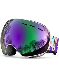 ACURE Ski Goggles, Snow Snowboard Goggles Anti Fog UV400 Protection for Men Women Kids