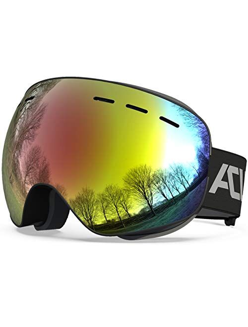 ACURE Ski Goggles, Snow Snowboard Goggles Anti Fog UV400 Protection for Men Women Kids