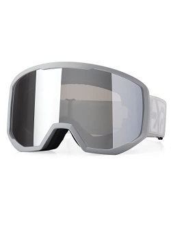 EXP VISION Ski Goggles Snowboard for Men Women, OTG Anti Fog UV Protection Snow Goggles