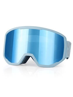 EXP VISION Ski Goggles Snowboard for Men Women, OTG Anti Fog UV Protection Snow Goggles