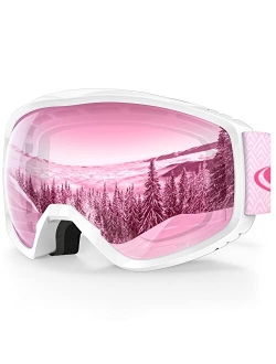 findway Ski Goggles OTG - Over Glasses Snow Snowboard Goggles for Men Women Adult- Anti-Fog 100% UV Protection Wide View