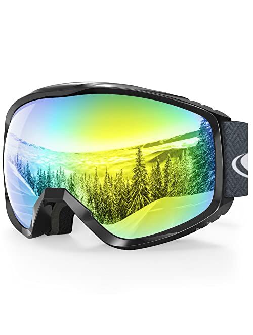 findway Ski Goggles OTG - Over Glasses Snow Snowboard Goggles for Men Women Adult- Anti-Fog 100% UV Protection Wide View