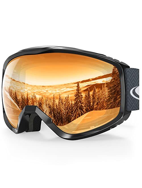 findway Ski Goggles OTG - Over Glasses Snow Snowboard Goggles for Men Women Adult- Anti-Fog 100% UV Protection Wide View