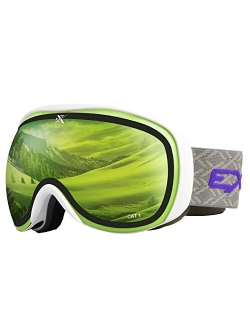 Extremus MilkRun Ski Goggles, Lightweight,Wide View,UV400 Protection,Helmet Compatible,Snowboard & Snow Goggles for Men Women