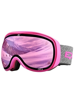 Extremus MilkRun Ski Goggles, Lightweight,Wide View,UV400 Protection,Helmet Compatible,Snowboard & Snow Goggles for Men Women