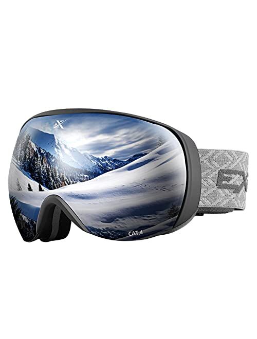 Extremus MilkRun Ski Goggles, Lightweight,Wide View,UV400 Protection,Helmet Compatible,Snowboard & Snow Goggles for Men Women