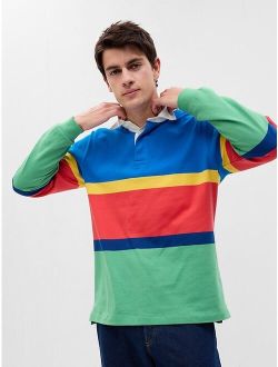 Stripe Rugby Polo Shirt