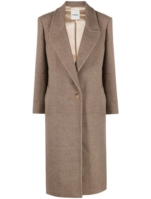 SANDRO Falcone single-breasted coat