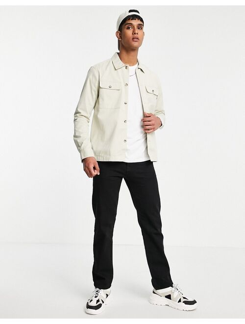 Only & Sons overshirt in beige