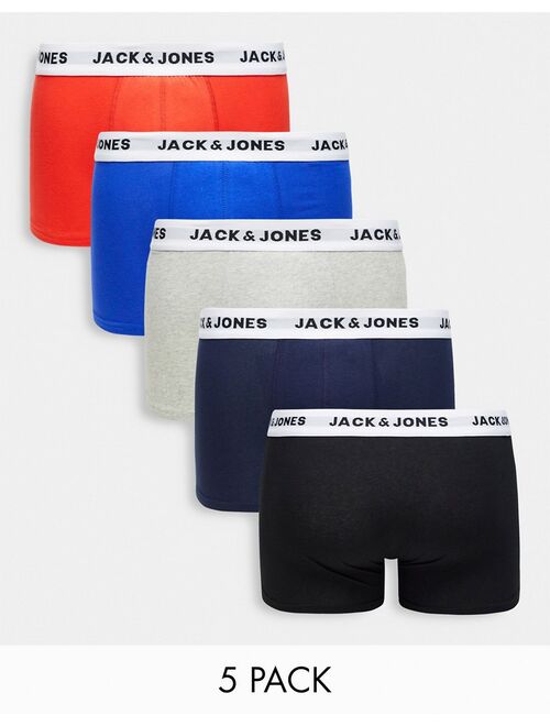 Jack & Jones 5 pack trunks in multi