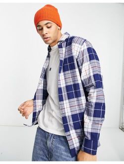 Essentials check shirt in blue