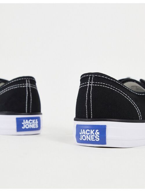 Jack & Jones canvas sneakers in black