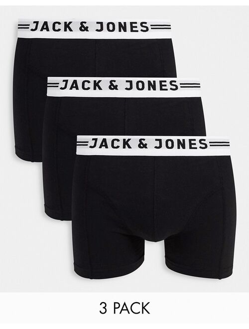 Jack & Jones 3 pack trunks in black