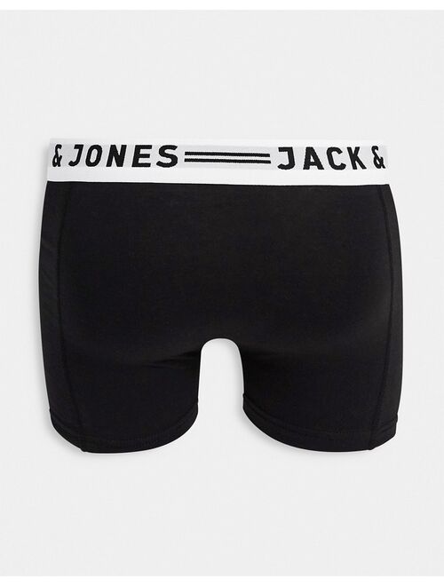 Jack & Jones 3 pack trunks in black