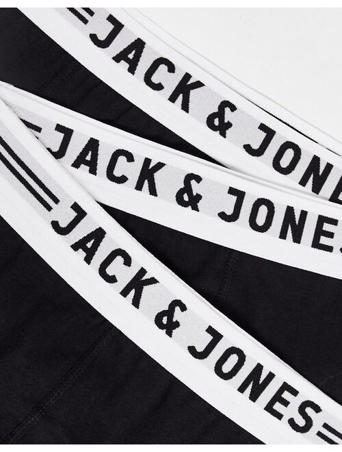 Jack & Jones 3 pack trunks in black