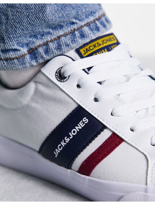 Jack & Jones sneakers in white with contrast stripe detail