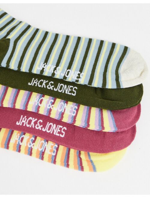 Jack & Jones 5 pack socks in stripe