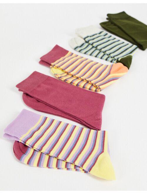 Jack & Jones 5 pack socks in stripe