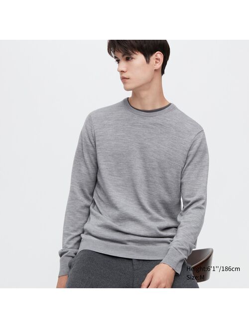 UNIQLO Extra Fine Merino Crew Neck Long-Sleeve Sweater