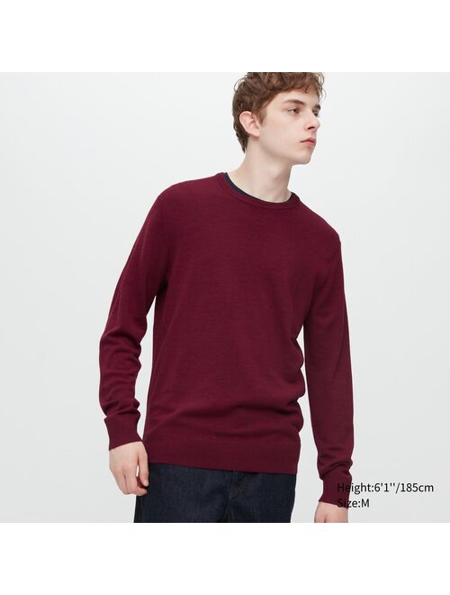 UNIQLO Extra Fine Merino Crew Neck Long-Sleeve Sweater