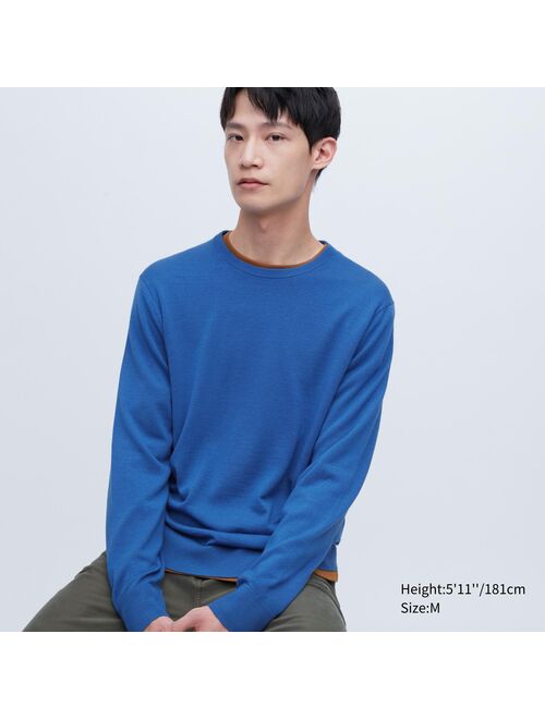 UNIQLO Extra Fine Merino Crew Neck Long-Sleeve Sweater