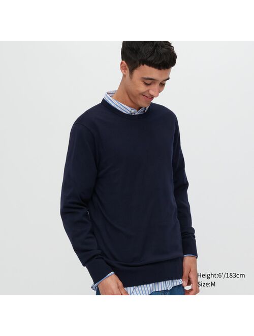 UNIQLO Extra Fine Merino Crew Neck Long-Sleeve Sweater