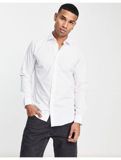 poplin shirt in white