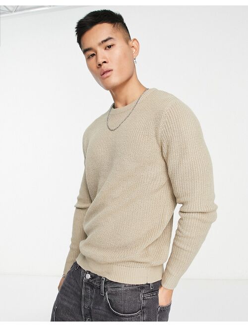 Jack & Jones crew neck sweater in gray