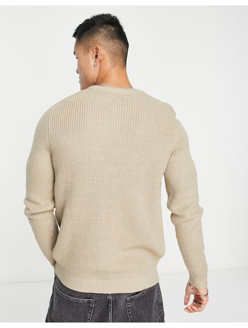 Jack & Jones crew neck sweater in gray