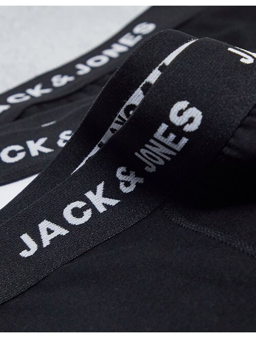 Jack & Jones 5 pack boxer briefs in white and black