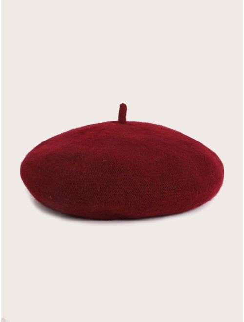 Shein Girls Solid Beret