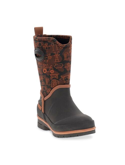 Western Chief Farm Camo Boys' Waterproof Snow Boots